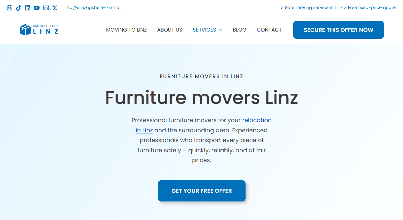 Umzugsservice website preview